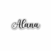 Alana Name - Handgeschriebene Kalligrafie Aufkleber (Vorderseite)