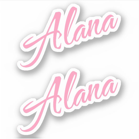 Alana name x2 aufkleber (Vorderseite)