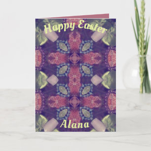 ALANA ~ Osterkartenmuster ~ Lila rosa grün Feiertagskarte