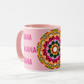 ALANA ~ Personalisierte Gem Stones Fraktal ~ Tasse (Vorderseite Links)