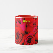 ALANA ~ Personalisierte Rose Buds Foto ~ Tasse