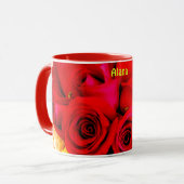 ALANA ~ Personalisierte Rose Buds Foto ~ Tasse (Vorderseite Links)