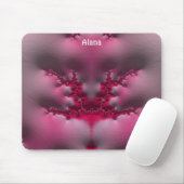 ALANA ~ Pink und White Mouse Pad Mousepad (Mit Mouse)