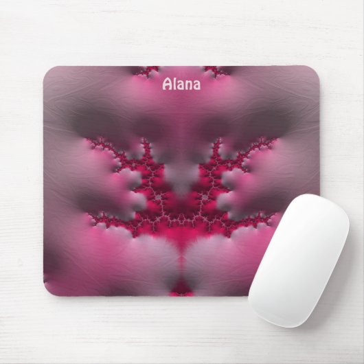 ALANA ~ Pink und White Mouse Pad Mousepad (Mit Mouse)