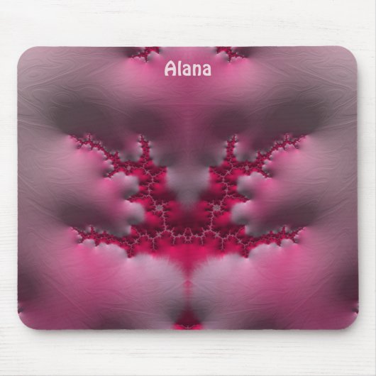 ALANA ~ Pink und White Mouse Pad Mousepad (Vorne)