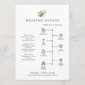 ALANA Tropical Beach Begrüßungsbrief Timeline Card Menükarte (Rückseite)