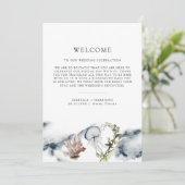 ALANA Tropical Beach Begrüßungsbrief Timeline Card Menükarte (Stehend Vorderseite)