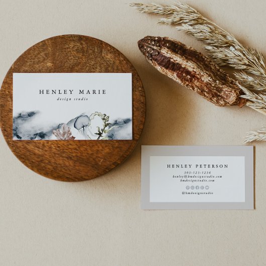 ALANA Tropical Beach Ocean Jelly Fish Aqua Visitenkarte