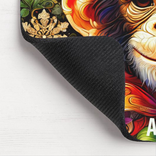 ALANA ~ Zany CHIMPANZEE Weihnachten Mousepad (Ecke)