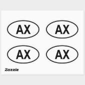 Aland "AX" Ovaler Aufkleber (Blatt)