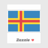 Åland-Flagge, Finnland Aufkleber (Blatt)