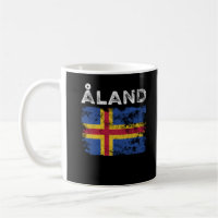Åland-Flagge - gereizte Åland-Inselflagge