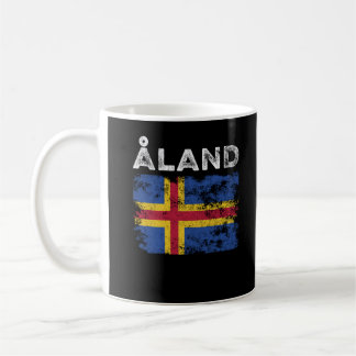 Åland-Flagge - gereizte Åland-Inselflagge Kaffeetasse
