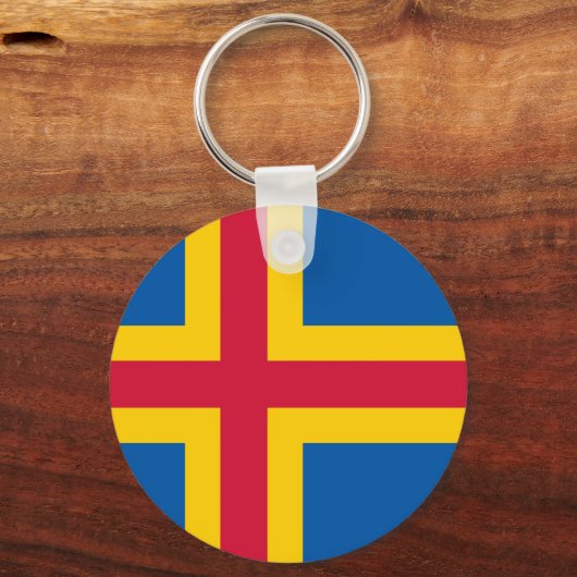 Åland-Flagge Schlüsselanhänger (Vorderseite)