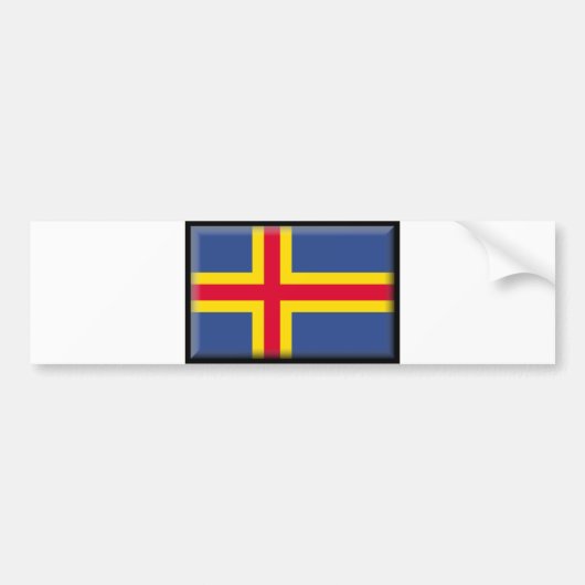 Aland Insel-Flagge Autoaufkleber (Vorne)