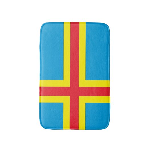 Aland Insel-Flagge Badematte (Vorderseite Vertikal)