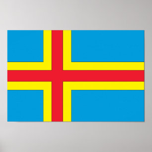 Aland Insel-Flagge Poster