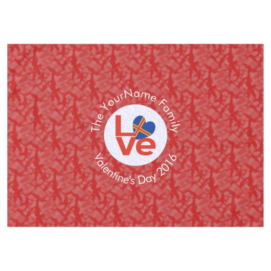 Åland-Inseln Flaggen Herz Rote Liebe Tischdecke (Vorderseite (Horizontal))