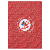 Åland-Inseln Flaggen Herz Rote Liebe Tischdecke (Vorderseite)