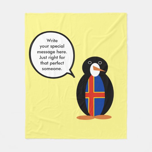 Åland-Inseln - Gespräch mit Frau Penguin Personali Fleecedecke (Vorderseite)
