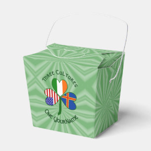 Åland-Inseln Irland USA Shamrock Personalisiert  Geschenkschachtel