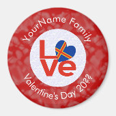 Åland Inseln Rote LIEBE Personalisiert Magnet (Vorne)
