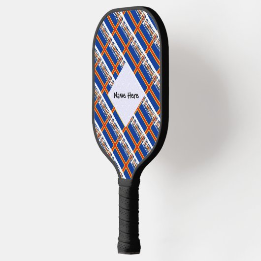 Åland Islands and Ålander Flag Tiled with Name Pickleball Schläger (Links)