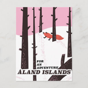 Åland Islands, Finnland - Reiseplakat Postkarte