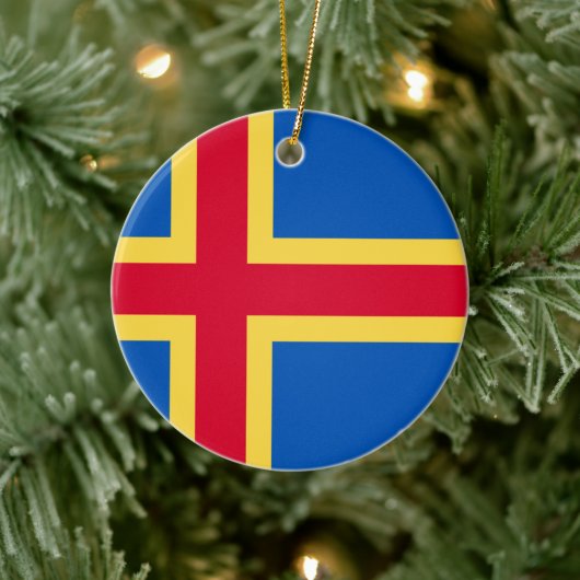 Aland Islands Flag Keramik Ornament (Baum)