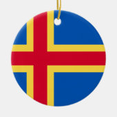 Aland Islands Flag Keramik Ornament (Vorne)