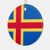 Aland Islands Flag Keramik Ornament (Links)