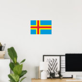 Aland Islands Flag Poster (Heimbüro)