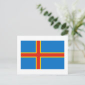 Aland Islands Flag Postkarte (Stehend Vorderseite)