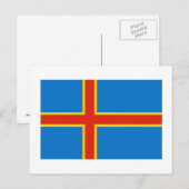 Aland Islands Flag Postkarte (Vorne/Hinten)