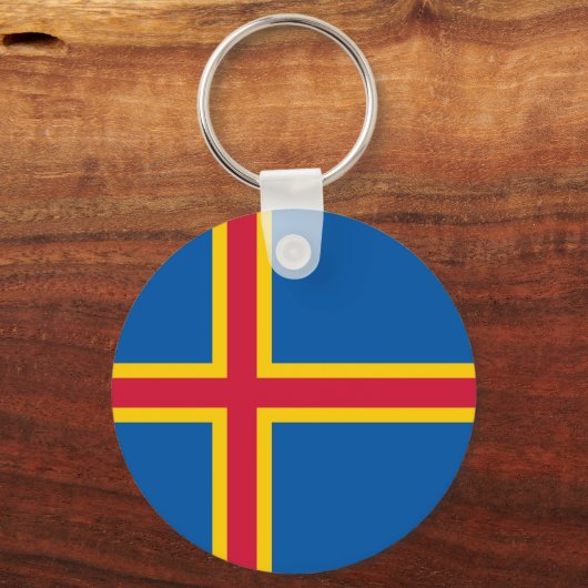 Aland Islands Flag Schlüsselanhänger (Vorderseite)