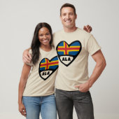 Åland Islands Ländercode Flaggenschwerpunkt T-Shirt (Unisex)
