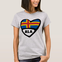 Åland Islands Ländercode Flaggenschwerpunkt T-Shirt