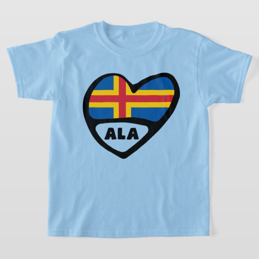 Åland Islands Ländercode Flaggenschwerpunkt T-Shirt (Ablage )