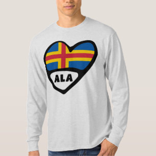 Åland Islands Ländercode Flaggenschwerpunkt T-Shirt