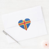 Aland Islands Liebe Flag Herzensticker Herz-Aufkleber (Umschlag)