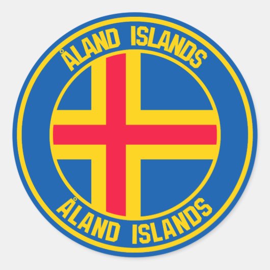 Åland Islands Runder Emblem Aufkleber (Vorderseite)