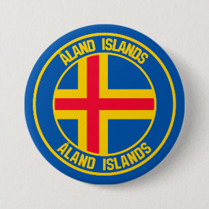 Åland Islands Runder Emblem Button