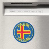 Åland Islands Runder Emblem Magnet (In Situ (Geschirrspüler))