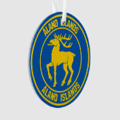 Åland Islands Runder Emblem Ornament (Vorderseite)