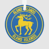 Åland Islands Runder Emblem Ornament (Rückseite)