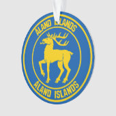 Åland Islands Runder Emblem Ornament (Vorderseite)