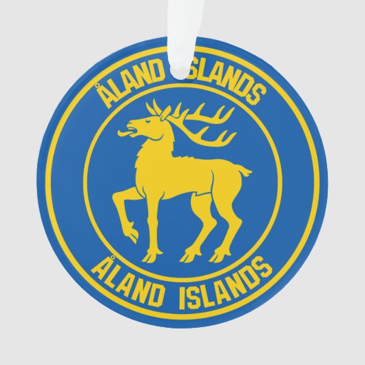 Åland Islands Runder Emblem Ornament (Vorderseite)