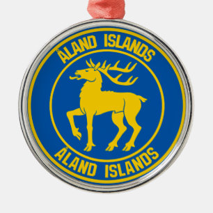 Åland Islands Runder Emblem Ornament Aus Metall