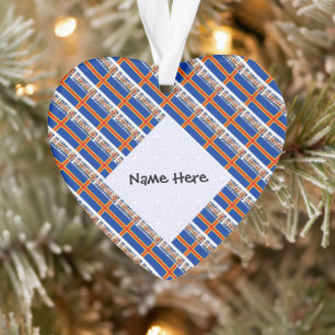 Ålander Åland-Inseln-Flagge Tiled Personalisiert  Ornament