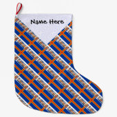Ålander Åland Islands Flag Personalisiert gefieber Großer Weihnachtsstrumpf (Vorderseite)
